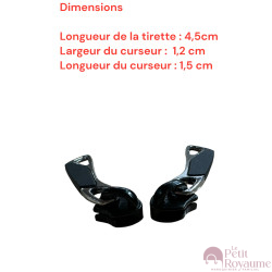 Set of 2 Zipper pulls  AT/Sam01 for hardshell or softshell suitcases suitable for Samsonite, Delsey and other brands