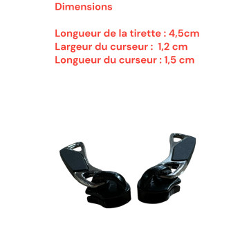 Set of 2 Zipper pulls  AT/Sam01 for hardshell or softshell suitcases suitable for Samsonite, Delsey and other brands