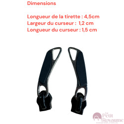 Set of 2 Zipper pulls  AT/Sam01 for hardshell or softshell suitcases suitable for Samsonite, Delsey and other brands
