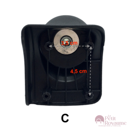 Double replacement wheels 6066 for 4-wheeled softside luggages, suitable for many brands such as Samsonite, Delsey