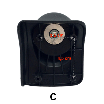 Double replacement wheels 6066 for 4-wheeled softside luggages, suitable for many brands such as Samsonite, Delsey