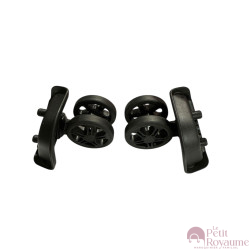 Roulettes doubles D530 pour valises rigides, compatibles avec différentes marques