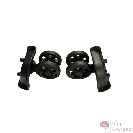 Roulettes doubles D530 pour valises rigides, compatibles avec différentes marques