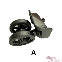 Roulettes doubles D530 pour valises rigides, compatibles avec différentes marques