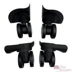 Roulettes doubles RVR01 pour valises rigides à 4 roues, compatibles valises Samsonite, Delsey, American Tourister…