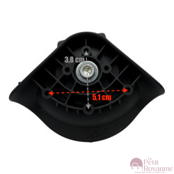 Roulettes doubles RVR01 pour valises rigides à 4 roues, compatibles valises Samsonite, Delsey, American Tourister…