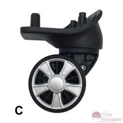 Double replacement wheels 6066 for 4-wheeled softside luggages, suitable for many brands such as Samsonite, Delsey