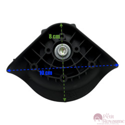 Double replacement wheels RVR01 for 4-wheeled hardside luggages, suitable for many brands such as Samsonite, Delsey