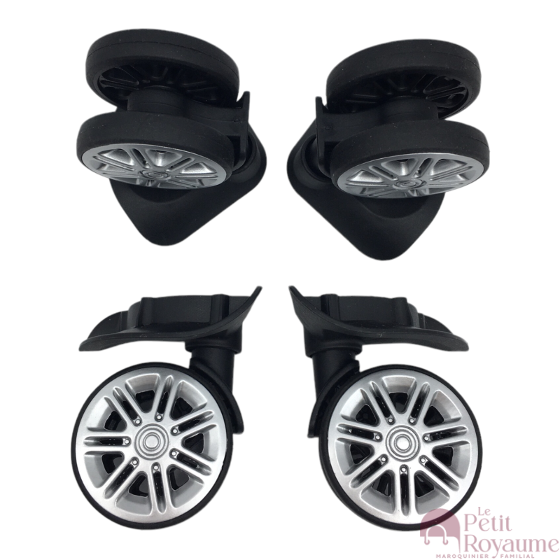 Double replacement wheels 1618 for 4-wheeled hardside luggages, suitable for many brands such as Samsonite, Delsey