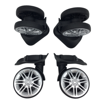 Roulettes doubles 1618 pour valises rigides à 4 roues, compatibles valises Samsonite, Delsey...
