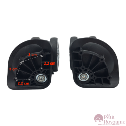 Double replacement wheels 1618 for 4-wheeled hardside luggages, suitable for many brands such as Samsonite, Delsey