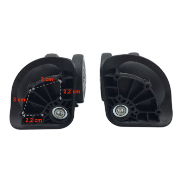 Double replacement wheels 1618 for 4-wheeled hardside luggages, suitable for many brands such as Samsonite, Delsey