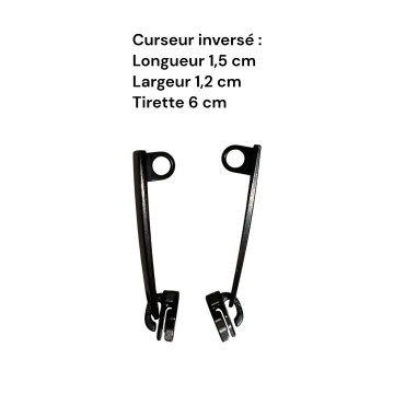 Set of 2 Zipper pulls PM01 for hardshell or softshell suitcases suitable for Samsonite, Delsey and other brands