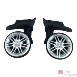 Double replacement wheels 1618 for 4-wheeled hardside luggages, suitable for many brands such as Samsonite, Delsey
