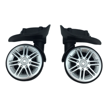 Roulettes doubles 1618 pour valises rigides à 4 roues, compatibles valises Samsonite, Delsey...