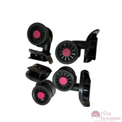 Double replacement wheels HKP-17 for 4-wheeled hardside luggages, suitable for many brands such as Samsonite, Delsey