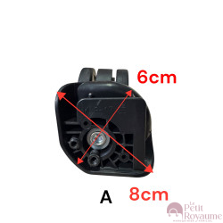 Double replacement wheels HKP-17 for 4-wheeled hardside luggages, suitable for many brands such as Samsonite, Delsey