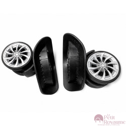 Double replacement wheels A57 for 4-wheeled hardside luggages, suitable for many brands such as Samsonite, Delsey