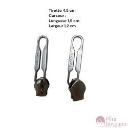 Set of 2 Zipper pulls TAC-SAM for hardshell or softshell suitcases suitable for Samsonite, Delsey and other brands