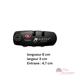 Serrure à code Airtex TSA JY-B102 à poser sur les valises toiles ou rigides, compatibles avec valises Samsonite, Delsey