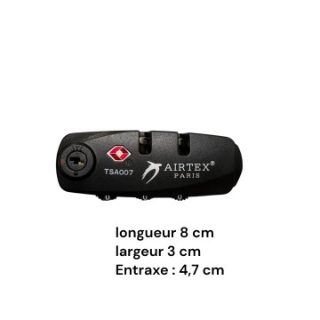 Serrure à code Airtex TSA JY-B102 à poser sur les valises toiles ou rigides, compatibles avec valises Samsonite, Delsey
