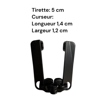 Set of 2 Zipper pulls  TAC-LPR for hardshell or softshell suitcases suitable for Samsonite, Delsey and other brands