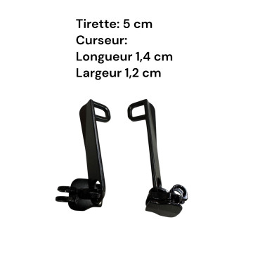 Set of 2 Zipper pulls  TAC-LPR for hardshell or softshell suitcases suitable for Samsonite, Delsey and other brands
