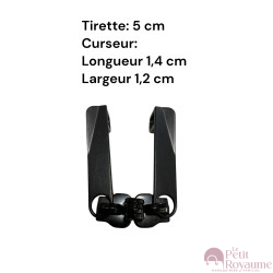 Lot de 2 Tirettes avec curseurs TAC-LPR compatibles valises rigides ou toiles Samsonite, Delsey et d'autres marques