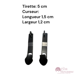 Set of 2 Zipper pulls TAC-Diane for hardshell or softshell suitcases suitable for Samsonite, Delsey and other brands