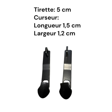 Lot de 2 Tirettes avec curseurs TAC-Diane compatibles valises rigides ou toiles Samsonite, Delsey et d'autres marques