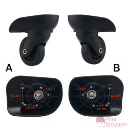 Single replacement wheels A-35bis for 4-wheeled hardside luggages, suitable for Delsey
