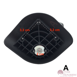 Double replacement wheels WX-023 for 4-wheeled hardside luggages, suitable for many brands such as Samsonite, Delsey