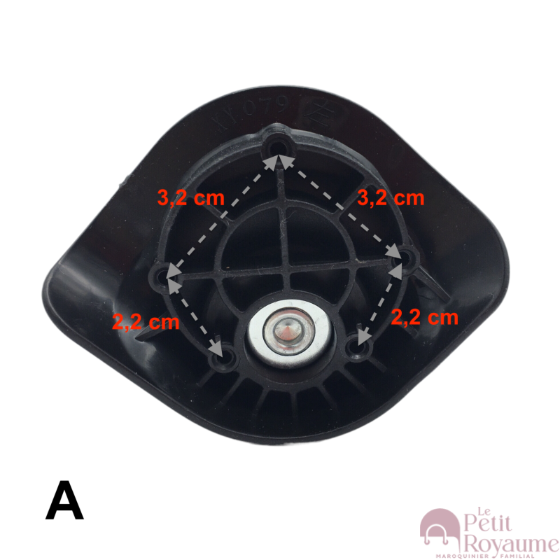 Roulettes doubles XY079 diamètre 5,5cm pour valises rigides, compatibles avec Samsonite, Delsey et Jump…