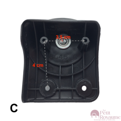 Single replacement wheels 6046 for 4-wheeled softside luggages, suitable for many brands such as Samsonite, Delsey