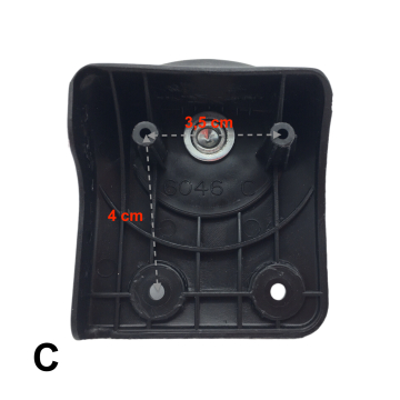 Single replacement wheels 6046 for 4-wheeled softside luggages, suitable for many brands such as Samsonite, Delsey