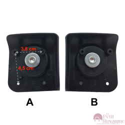 Single replacement wheels DJ01 for 4-wheeled softside luggages, suitable for many brands such as David Jones