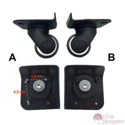 Single replacement wheels DJ01 for 4-wheeled softside luggages, suitable for many brands such as David Jones