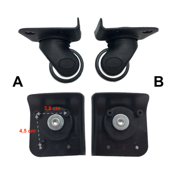 Single replacement wheels DJ01 for 4-wheeled softside luggages, suitable for many brands such as David Jones