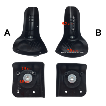 Single replacement wheels DJ02 for 4-wheeled softside luggages, suitable for many brands such as Lys and David Jones